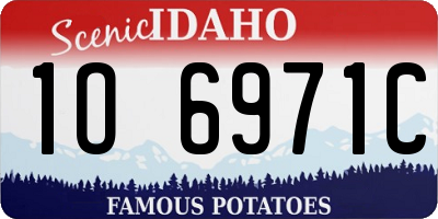 ID license plate 1O6971C