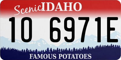 ID license plate 1O6971E
