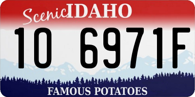 ID license plate 1O6971F