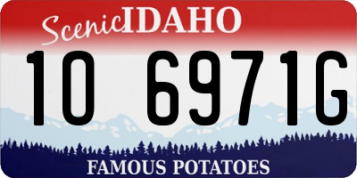 ID license plate 1O6971G