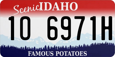 ID license plate 1O6971H