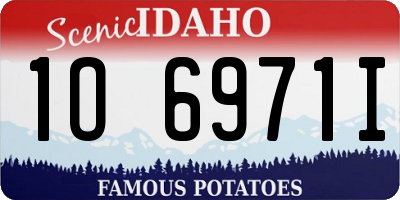 ID license plate 1O6971I