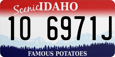 ID license plate 1O6971J