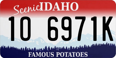 ID license plate 1O6971K