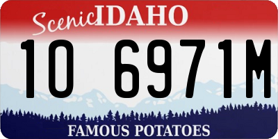 ID license plate 1O6971M