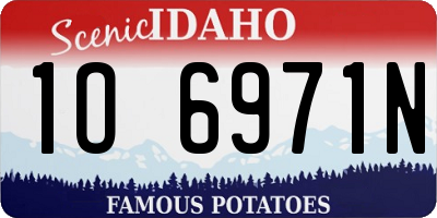ID license plate 1O6971N