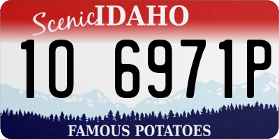 ID license plate 1O6971P