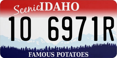 ID license plate 1O6971R