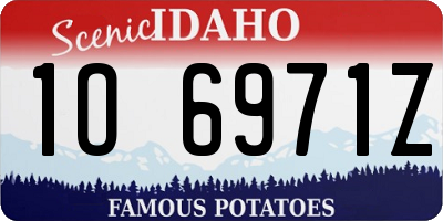 ID license plate 1O6971Z