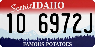 ID license plate 1O6972J