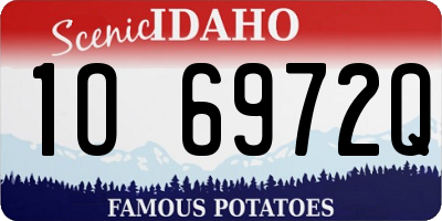 ID license plate 1O6972Q