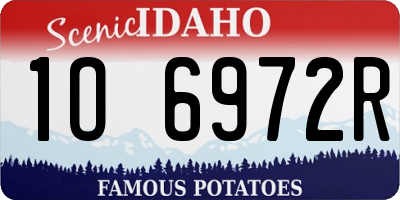 ID license plate 1O6972R