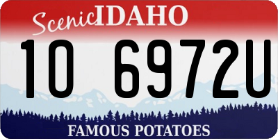 ID license plate 1O6972U