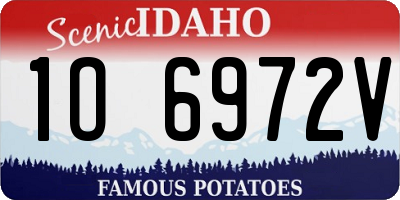 ID license plate 1O6972V
