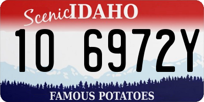 ID license plate 1O6972Y