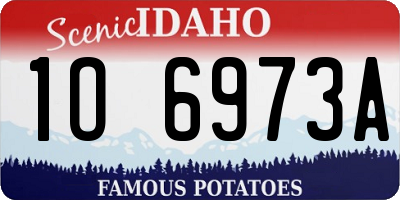 ID license plate 1O6973A