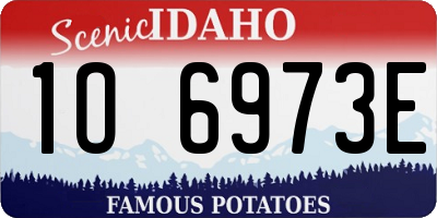 ID license plate 1O6973E