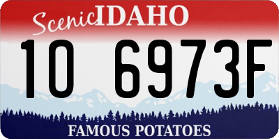 ID license plate 1O6973F