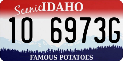 ID license plate 1O6973G