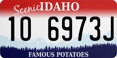 ID license plate 1O6973J
