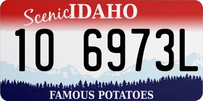 ID license plate 1O6973L