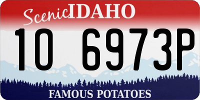 ID license plate 1O6973P