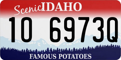 ID license plate 1O6973Q