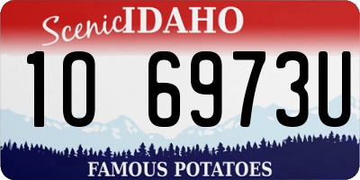 ID license plate 1O6973U