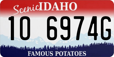 ID license plate 1O6974G