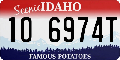 ID license plate 1O6974T