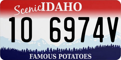 ID license plate 1O6974V