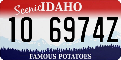 ID license plate 1O6974Z