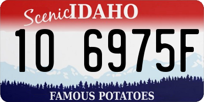 ID license plate 1O6975F
