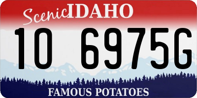 ID license plate 1O6975G
