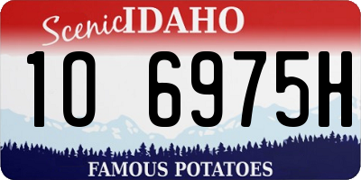 ID license plate 1O6975H