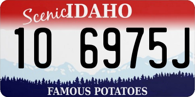 ID license plate 1O6975J