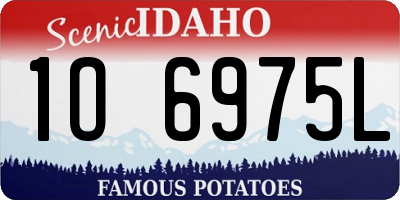 ID license plate 1O6975L