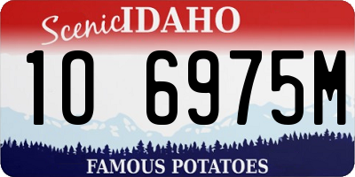 ID license plate 1O6975M