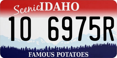 ID license plate 1O6975R