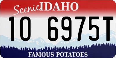 ID license plate 1O6975T