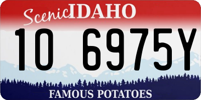 ID license plate 1O6975Y