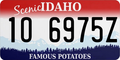 ID license plate 1O6975Z