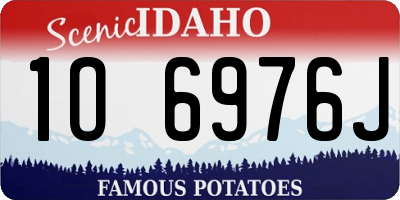 ID license plate 1O6976J