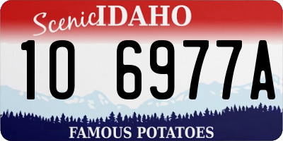 ID license plate 1O6977A