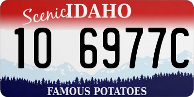 ID license plate 1O6977C
