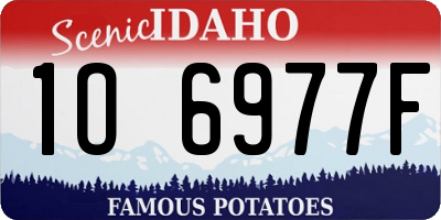 ID license plate 1O6977F