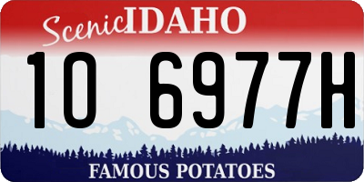 ID license plate 1O6977H