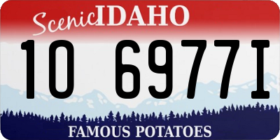 ID license plate 1O6977I