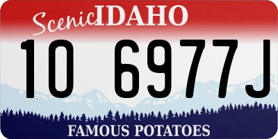 ID license plate 1O6977J