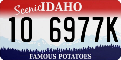 ID license plate 1O6977K